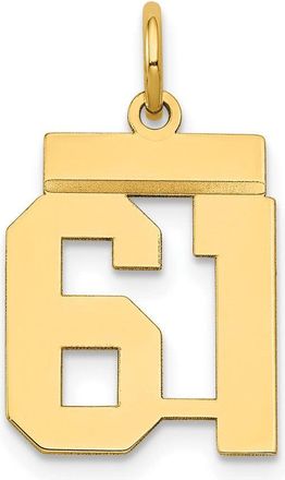 Diamond2Deal 14k Yellow Gold Small Polished Number Charm Pendant