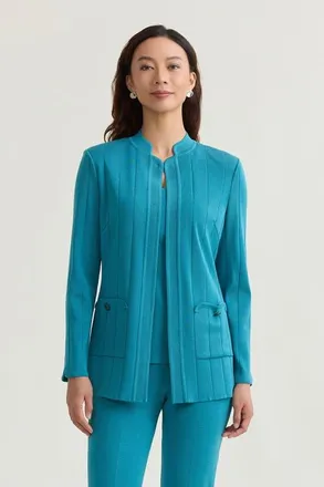 Ming Wang Heritage Multi Texture Knit Jacket in Nebula at Nordstrom, Size X-Small
