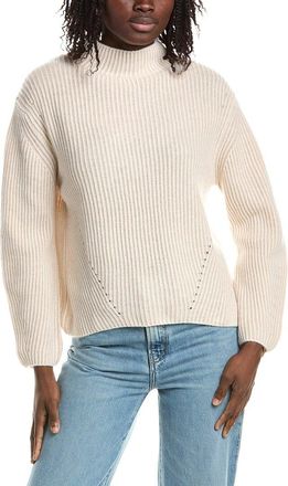 Isla Joyce Plaited Rib Mock Neck Cashmere Sweater