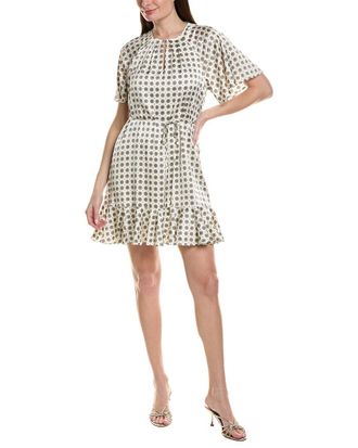 CeCe by Cynthia Steffe Cece Split Neck Print Dress