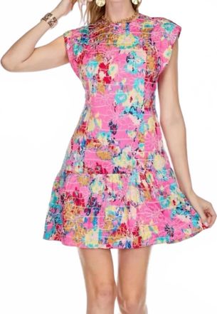Jade Yoga Karen Floral Breeze Dress In Pink