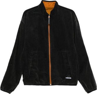 adidas corduroy zip-up jacket - Black