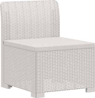 vidaXL Sill&oacute;n Individual De Jard&iacute;n Apariencia De Ratan Pp Blanco Vidaxl