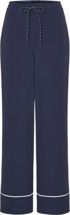 Essentiel Broeken, Dames, Blauw, S, Blauwe Broek met Witte Details