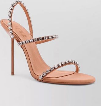 PARIS TEXAS satin crystal-embellished sandals