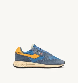 Autry REELWIND LOW SNEAKERS IN CENBLE AND GOLD FUSION SUEDE AND NYLON