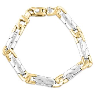 Pompeii3 Mens Designer Figaro Link 14k Gold (39gram) or Platinum (64gram) 8.5mm Link Bracelet 8.5