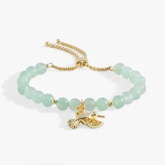 Alex and Ani Hummingbird Gemstone Bolo Bracelet in Gold at Nordstrom