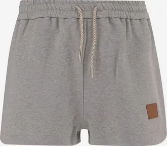 Fendi Womens Shorts Cotton With Logo Grey