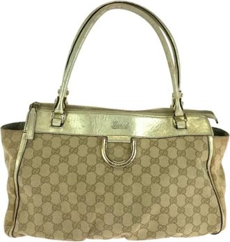 Gucci Pre-owned Handbags, female, Beige, Size: ONE SIZE Pre-owned Canvas gucci-bags