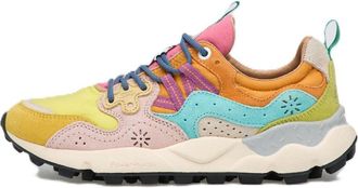 Flower Mountain Multi-Colored Sneakers with Chunky Sole and Decorative Perforations