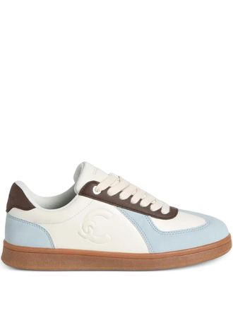 Coccinelle C-Style 90 sneakers met logo-reli&euml;f - Wit