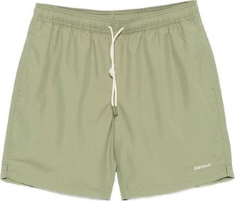 Barbour Badmode, Heren, Groen, M, Polyester, Staple Logo 7 Zwemshorts