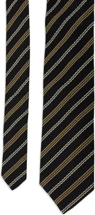 Brunello Cucinelli Cravatta in seta a righe - Nero