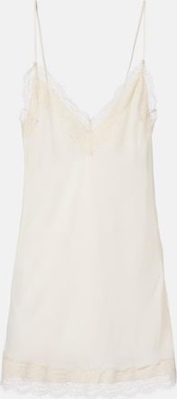 R&oacute;he R&oacute;he Lace-trimmed satin slip dress