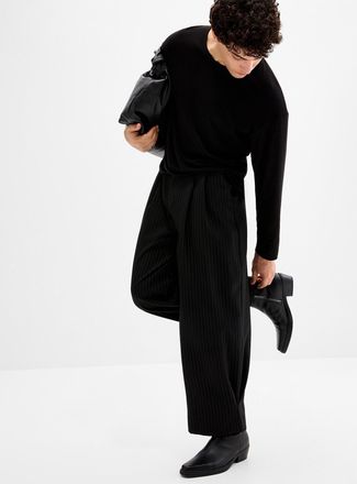 Le 31 Mens Banker stripe wide-leg pant Loose fit Imported from Seoul