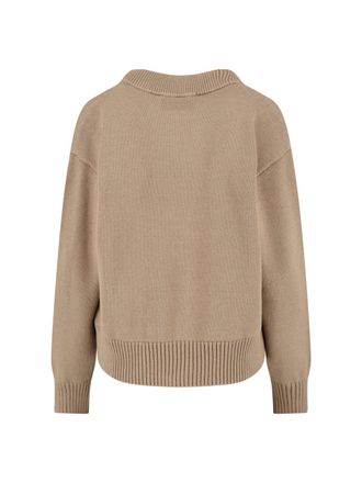 Ami Womens Ami Sweaters Beige Wool