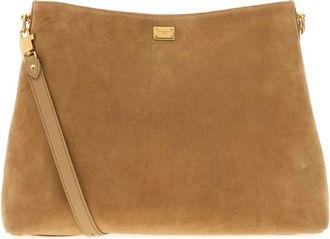 Dolce & Gabbana Suede Shopping Bag - Dames - Schoudertassen - Beige - ONE Size - Leer - Tassen