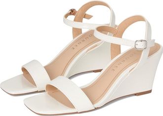 Journee Collection Clayr Womens Sandals Patent/White : 8.5 M, Faux Leather