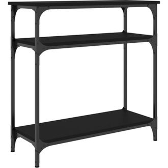 vidaXL Tavolino Consolle Nero 75x29x75 cm in Legno Multistrato - Vidaxl