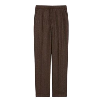 iBlues Slim-fit Trousers, female, Brown, S, Striped Contrast Trousers with Pockets