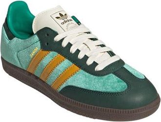 adidas Gender Inclusive Samba OG Sneaker in Court Green/yellow/green at Nordstrom, Size 6.5 Womens