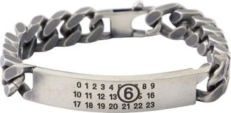 Maison Margiela Minimal Logo Bracelet - Metal - Silver