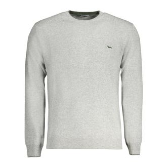 Harmont & Blaine Round-neck Knitwear, male, Gray, Size: 2XL Long Sleeved Sweater