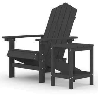 vidaXL Silla De Jard&iacute;n Adirondack Con Mesa De Antracita Hite