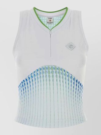 Casablanca tennis print jersey racerback top