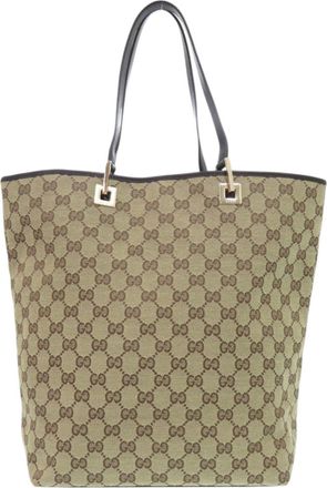 Gucci Beige Gg Canvas Tote Bag (Pre-Owned)