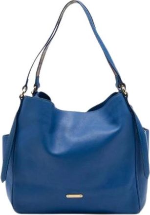 Burberry Pre-owned Canterbury Tote Bag - Dames - Vintage Schoudertas - Blauw - ONE Size - Leer - Vintage