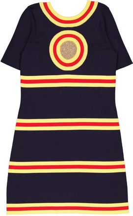Paco Rabanne Stripe-Jacquard Minidress, Size X-Small