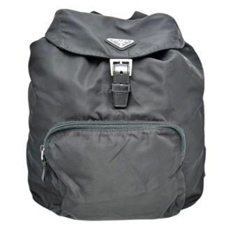 Prada Pre-owned Backpacks, female, Black, Size: ONE SIZE Pre-owned Vintage Nylon Backpack