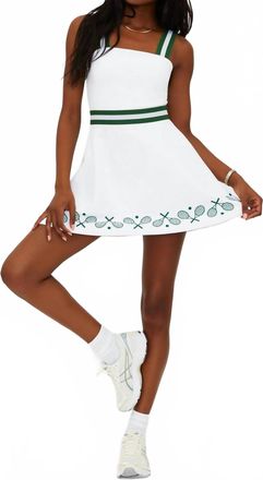 Beach Riot Miriam Tennis Mini Dress In Racquet White