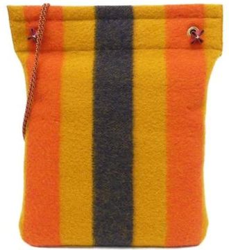 Herm&egrave;s Pre-owned Cross Body Bags, female, Multicolor, Size: ONE SIZE Pre-owned Sac Aline Wool Shoulder Bag