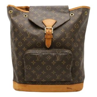 Louis Vuitton Pre-owned Backpacks, female, Brown, Size: ONE SIZE Pre-owned Vintage Canvas Backpack