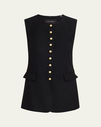 Kobi Halperin Jay Button-Down Crewneck Vest