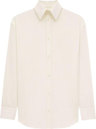 Saint Laurent Certified Cotton Shirt With Monogram Embroidery