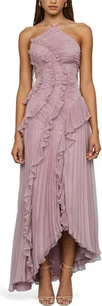 AMUR Amur Lorelie halter gown in Water Hyacinth at Nordstrom, Size 00