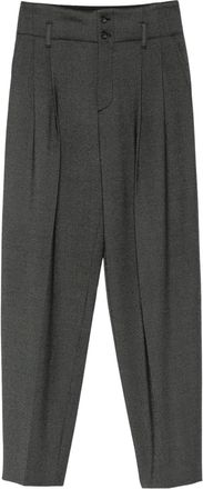 Alberta Ferretti Dark Grey M&eacute;lange Tailored Pressed Crease Pants
