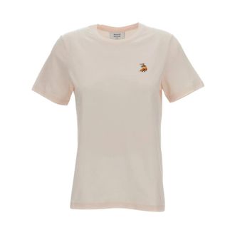 Maison Kitsun&eacute; T-Shirts, female, Pink, Size: XS Dreaming Fox Patch T-shirt