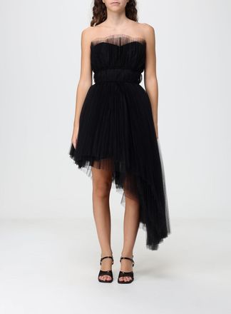 Karl Lagerfeld Abito da cerimonia midi in tulle con spalle scoperte e orlo asimmetrico