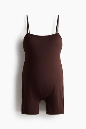 H&M Mama Integral-bra Playsuit in Dark Brown at Nordstrom, Size Xx-Large