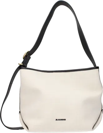 Jil Sander Beige Fabric Crossbody Womens Bag