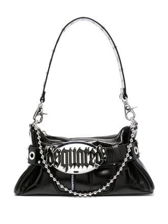 Dsquared2 Borsa a spalla Gothic con placca logo - Nero