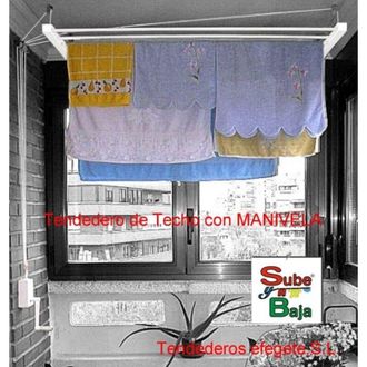 OEM Tendedero Techo Manivela 180cm Ac Bl Sube-baja Efegete