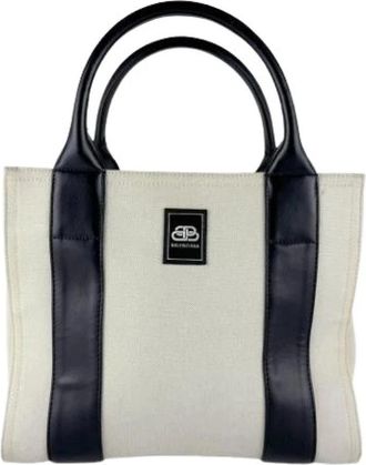 Balenciaga Pre-owned Vintage Tote Bag - Dames - Vintage Shopper - Wit - ONE Size - Vintage