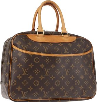 Louis Vuitton Deauville Handbag Monogram Canvas Brown Canvas Handbag (Pre-Owned)
