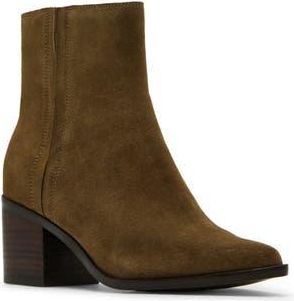 Blondo Brenna Waterproof Pointed Toe Bootie in Taupe Suede at Nordstrom Rack, Size 8.5